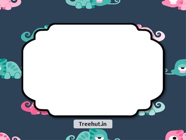 Chameleon Free Printable Labels, 3x4 inch Name Tag