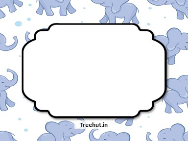 Elephants Free Printable Labels, 3x4 inch Name Tag