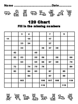 120 Chart Activities, 100, Tiger Common Core Grade 1 Math Activities, 100 Fil