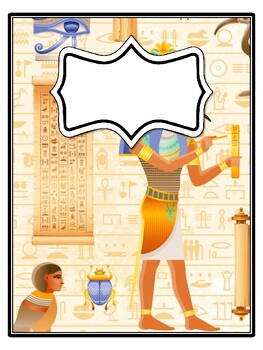 4 Ancient Egypt Binder Covers and Spines
