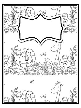 4 Animals Binder Covers and Spines