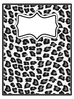 4 Animals Binder Covers and Spines