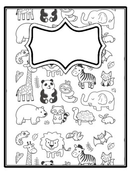4 Animals Binder Covers and Spines