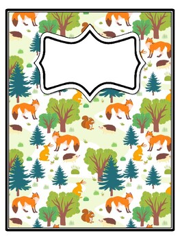 4 Animals Binder Covers and Spines