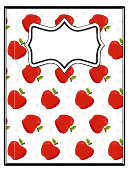 4 Apple Binder Covers and Spines
