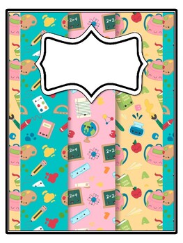 4 Back To School Binder Covers and Spines