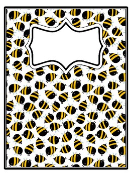 4 Bugs, Bee Binder Covers and Spines