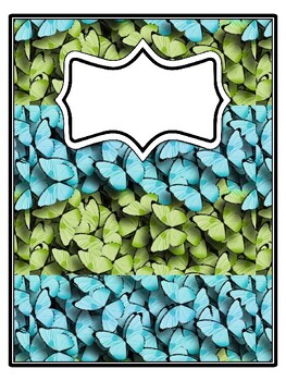 4 Butterflies Binder Covers and Spines