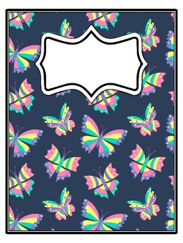 4 Butterflies Binder Covers and Spines