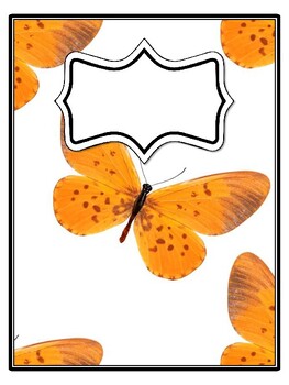 4 Butterflies Binder Covers and Spines