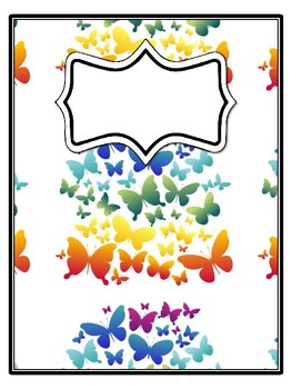 4 Butterflies Binder Covers and Spines