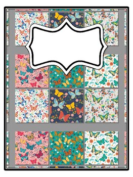 4 Butterflies Binder Covers and Spines