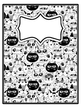 4 Cat Binder Covers and Spines