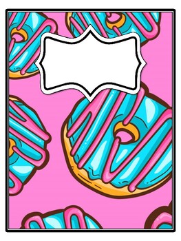 4 Donut Binder Covers and Spines