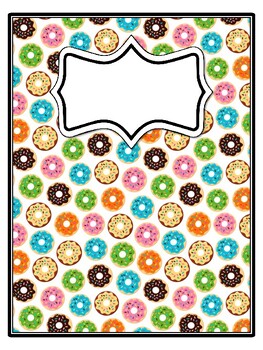 4 Donut Binder Covers and Spines