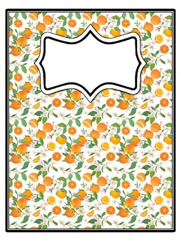 4 Fruits, Oranges Binder Covers and Spines