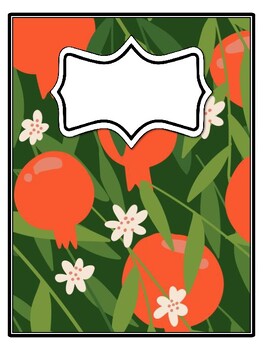 4 Fruits, Pomegranate Binder Covers and Spines