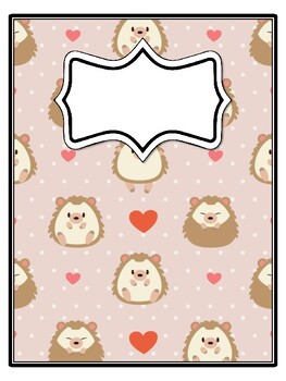 4 Hedgehog Binder Covers and Spines