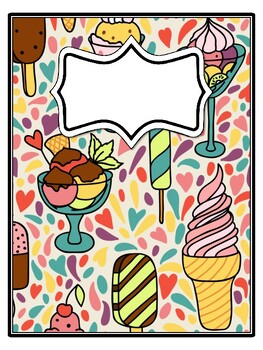 4 Ice Cream Binder Covers and Spines