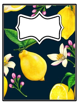 4 Lemon Binder Covers and Spines