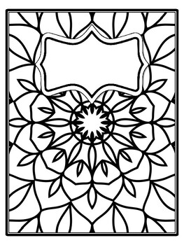 4 Mandala Binder Covers and Spines, Mandala Back To School Coloring Pages