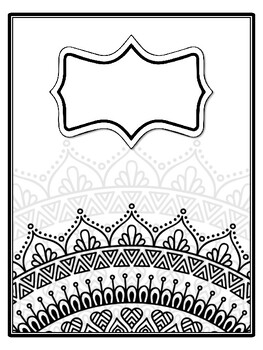 4 Mandala Binder Covers and Spines, Mandala Back To School Coloring Pages