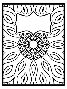 4 Mandala Binder Covers and Spines, Mandala Back To School Coloring Pages