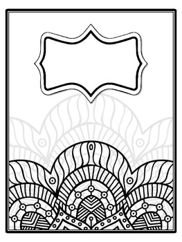 4 Mandala Binder Covers and Spines, Mandala Back To School Coloring Pages