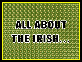 ALL ABOUT THE IRISH… St. Patrick's Day Door Décor, St. Patrick's Day Bulletin