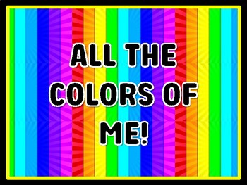 ALL THE COLORS OF ME! Rainbow Door Décor, Rainbow Bulletin Board Décor