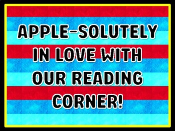 APPLE-SOLUTELY IN LOVE WITH OUR READING CORNER! Read Across America Door Déco