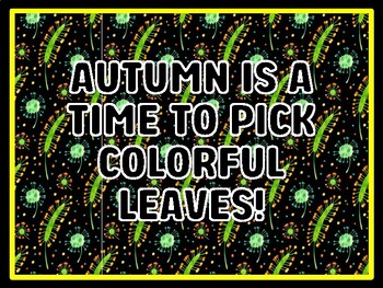 AUTUMN IS A TIME TO PICK COLORFUL LEAVES! Leaves Door Décor, Leaves Bulletin