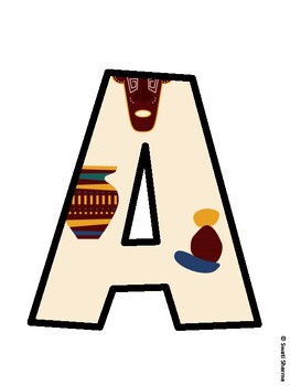 Africa Bulletin Board Décor Kit, Africa Bulletin Board Letters