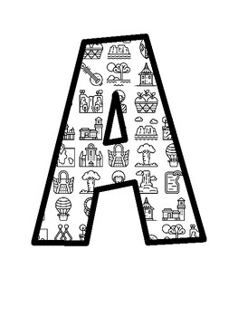 Africa Bulletin Board Letters, Africa Bulletin Board Décor Kit