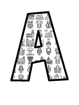Africa Bulletin Board Letters, Africa Bulletin Board Décor Kit
