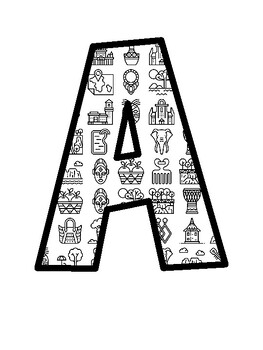 Africa Bulletin Board Letters, Africa Bulletin Board Décor Kit
