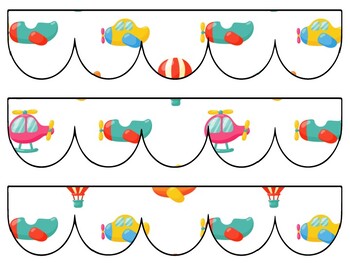 Air Transportation Bulletin Board Decor Kit, Air Transportation Letters
