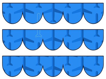 Air Transportation Bulletin Board Decor Kit, Air Transportation Letters
