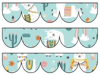 Alpaca, Llama Bulletin Board Decor Kit, Alpaca, Llama Letters