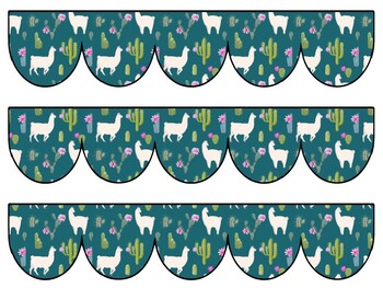Alpaca, Llama Bulletin Board Decor Kit, Alpaca, Llama Letters