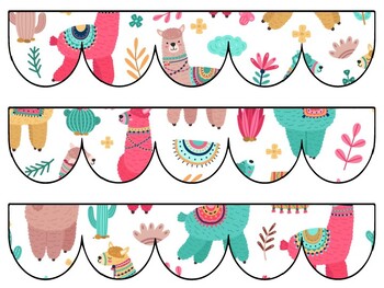 Alpaca, Llama Bulletin Board Decor Kit, Alpaca, Llama Letters
