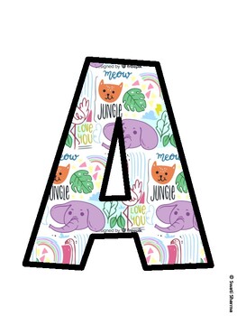 Animals Bulletin Board Decor Kit, Animals Bulletin Board Letters