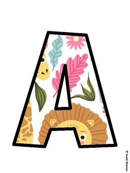 Animals Bulletin Board Decor Kit, Animals Bulletin Board Letters
