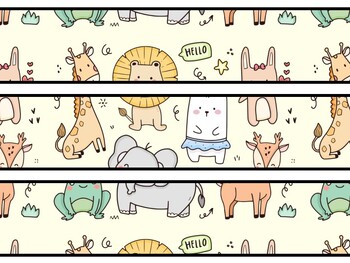 Animals Bulletin Board Decor Kit, Animals Letters