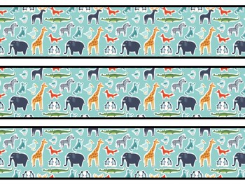 Animals Bulletin Board Decor Kit, Animals Letters