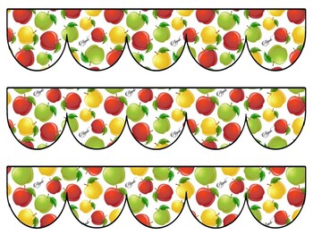 Apple Bulletin Board Decor Kit, Apple Letters, Apple Borders, Apple Banner