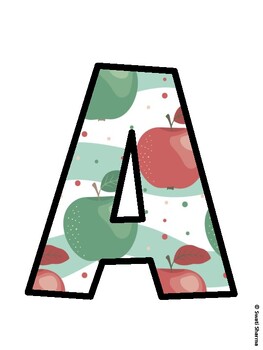 Apple Bulletin Board Décor Kit, Apple Bulletin Board Letters