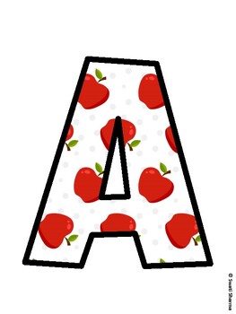 Apple Bulletin Board Décor Kit, Apple Bulletin Board Letters