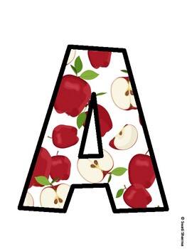 Apple Bulletin Board Décor Kit, Apple Bulletin Board Letters