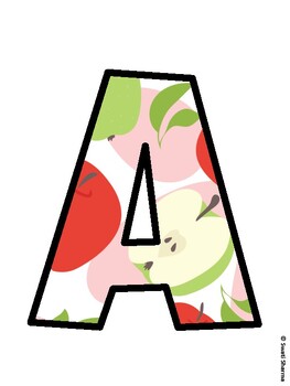 Apple Bulletin Board Décor Kit, Apple Bulletin Board Letters